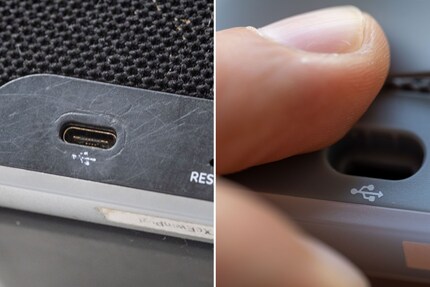 Im Gegensatz zu der alten Box (links), ist bei der neuen Box der USB-Port in einer Einbuchtung verschwunden.