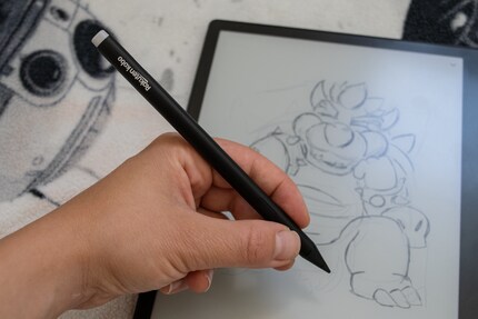 The stylus sits comfortably in your hand and is easy to use.