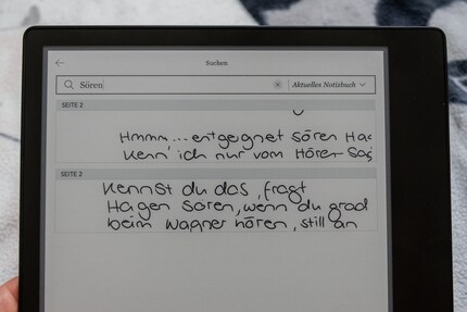 I have the option to search my digitised notes.