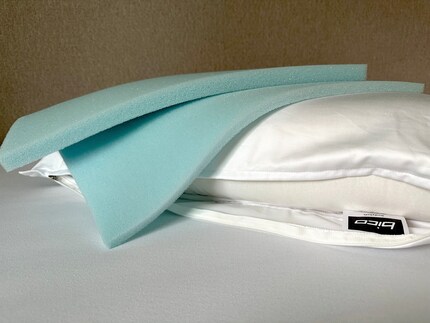 The interior of the Body Soft pillow: the height is easy to change with the two inserts of different thicknesses.