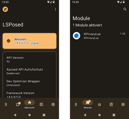 LSPosed ermöglicht die Installation besonderer Apps. Wie etwa XPrivacyLua, das gegen die Datensammelwut von Apps hilft.