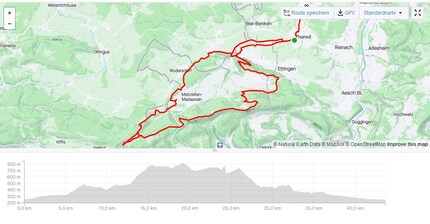 There are plenty of climbs and technically demanding trails around the Blauen ridge.