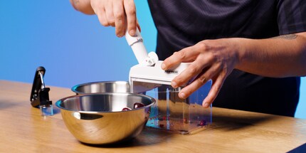 Zack und raus ist der Stein beim Leifheit.