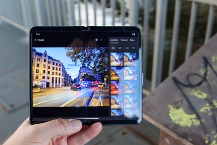 Für die Foto- und Videobearbeitung erweist sich das große Display als Vorteil.