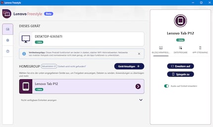 Con applicazioni come Lenovo Freestyle, è possibile utilizzare il tablet come display secondario. Ma la latenza è piuttosto elevata.