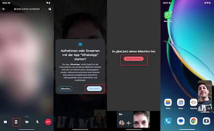 Bij Android krijg je als eerste een melding dat je het scherm ontgrendelt.