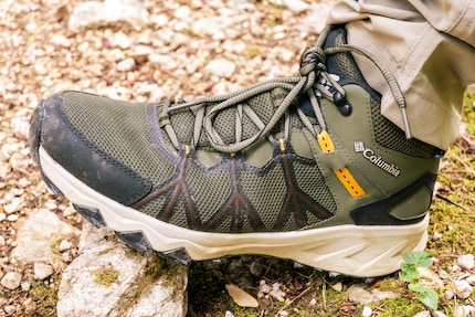 The Peakfreak II Mid Outdry boots from Columbia work in the heat and rain.