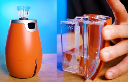 Nonostante il design ingombrante, il serbatoio dell'acqua è minuscolo.