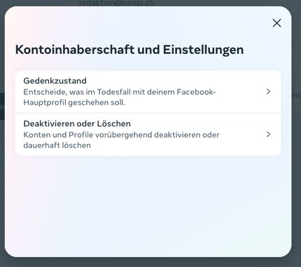 Wenn du dich für den Gedenkzustand entscheidest, kann dein Profil auch nach deinem Tod noch besucht werden.