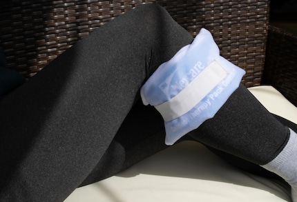 The handy rubber Velcro strap makes it easy to attach the pack to many places.