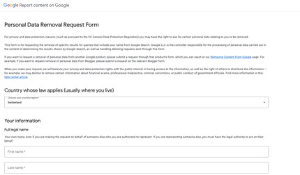 Sur Google, vous pouvez faire supprimer des résultats de recherche, mais il faut pour cela une preuve d’autorisation.