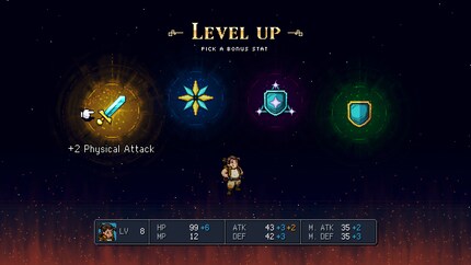 You can distribute additional status points as you level up.