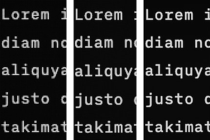 2560 × 1440 sur 27 pouces (gauche), 3840 × 2160 ou « 4K » (centre), 5120 × 2880 p ou « 5K » (droite).