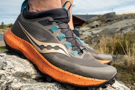 Auch auf der Insel Öja im «Peregrine 13 ST» von Saucony unterwegs.