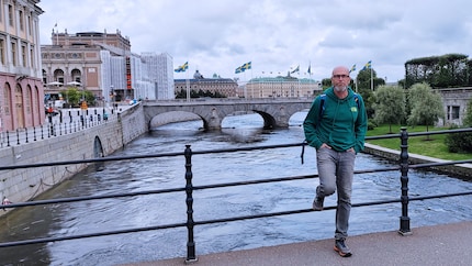 Das klassische Touristenfoto: An den Füssen der «Peregrine 13 ST» von Saucony: