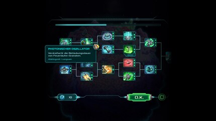 Auf dem Forschungspfad kann ich Verbesserungen für meine Waffen und Türme erreichen