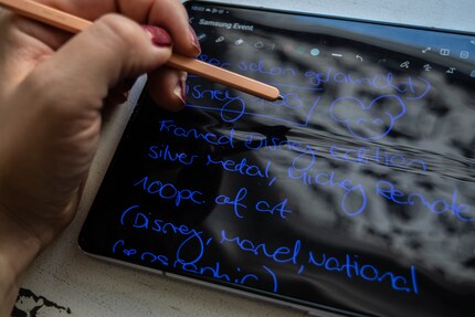 Der Stift ist super für Notizen, der Falz kommt mir aber gern in die Quere.