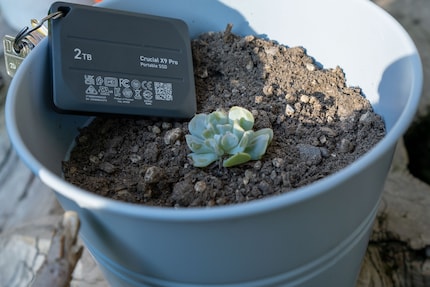 Le Crucial X9 Pro est résistant à la poussière.