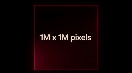 Ecco 16K a confronto con la massima risoluzione di Procreate Dreams. Riesci ancora a vedere il campo a 16K in basso a sinistra? Non ci riesco quasi nemmeno io...