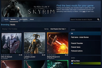 Kostenpflichtige Mods für «Fallout 4» und «Skyrim».
