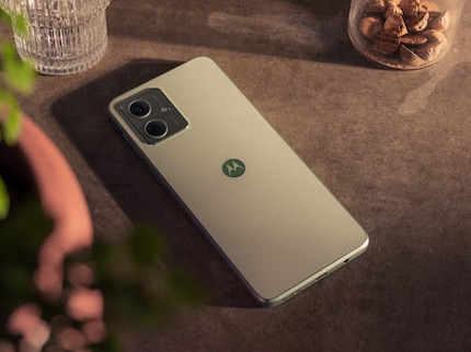 Das Moto G54 in «Mint Green».