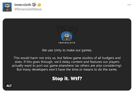 «Smettila. Wtf?» scrive Innersloth («Among Us») su X.