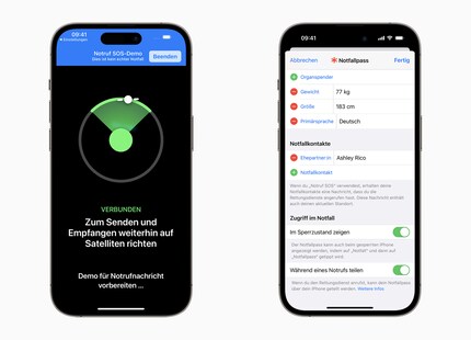 Im Demomodus kannst du den Satelliten-Notruf üben. Gleich jetzt ausfüllen solltest du den Notfallpass.