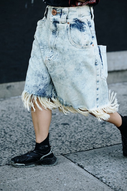 Etwas ausladender sind die Fransen am Saum dieser Jorts.