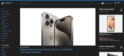 Dark mode on Digitec.