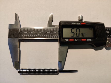 When I took my own measurement of the barrels, I recorded a length of 50.90 millimeters.