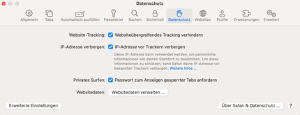 Safari verrouille les onglets privés avec un mot de passe, si vous le souhaitez.