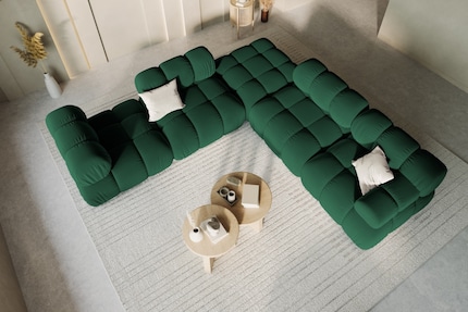 Dieses Design übernimmt die vielen Wölbungen des Camaleonda von B&B-Italia.