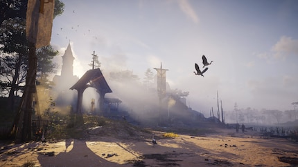 As Vikings, looting Christian monasteries like this one in Valhalla is, of course, part of the fun.