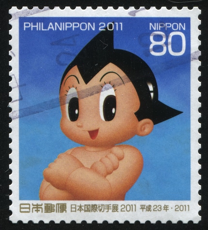 Astro ou Tetsuwan Atomu était et est toujours si populaire qu’il est apparu plusieurs fois sur des timbres.