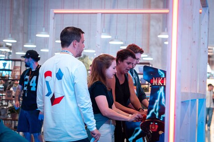 The arcade corner was always well frequented.