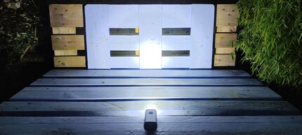 Voilà ce que donnent 350 lumens. 