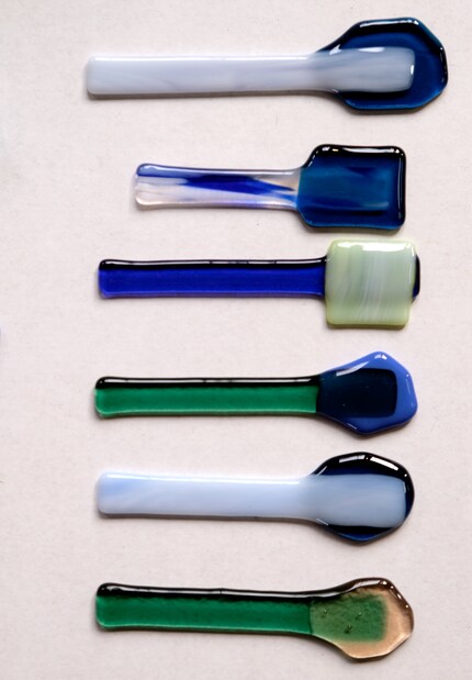 The lolly spoons add a splash of colour to the table or wall.