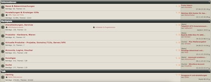Sogenannte «Warez», also illegal hochgeladene Filme oder Musik, findest du häufig in Foren wie diesen.