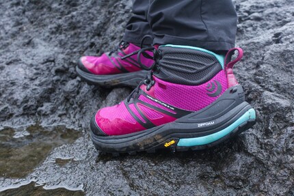 Buona aderenza su terreni sassosi e sul bagnato.