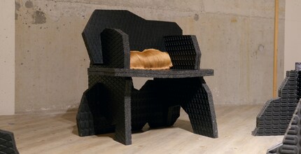 Industrial chic: Rubber offers a range of round furniture.