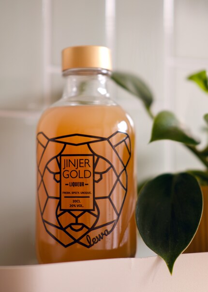 Dank ihrer schönen Erscheinung hat diese Ingwerlikörflasche den Grundstein für Pumphead gelegt.