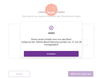 90 minutes ou 100 Mo peuvent être téléchargés. Chez moi, c'est fini après 17 titres.