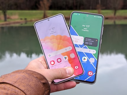 The S23 FE is a little bigger than the normal S23, but its screen isn't as good.