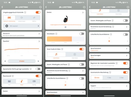 Solo pochi produttori offrono opzioni di impostazione così ampie nelle app per le loro cuffie.