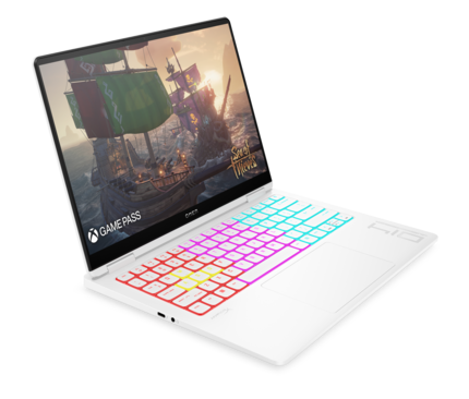 The Omen Transcend 14 is available in white and black.