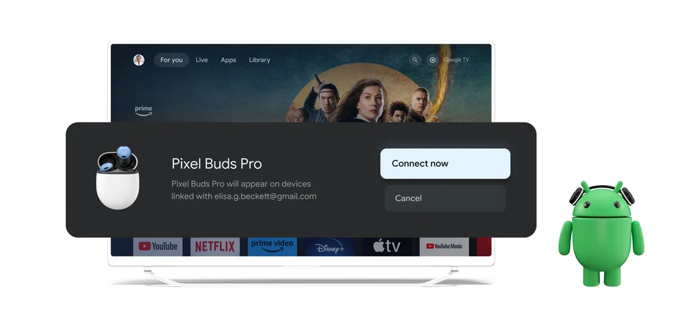 Fast Pair kan binnenkort televisies en koptelefoons snel met elkaar verbinden.