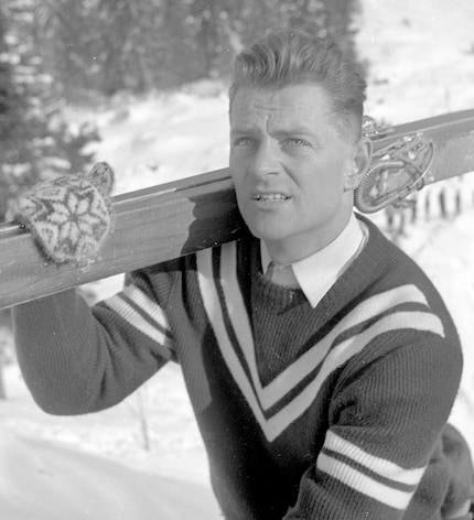 Arnfinn Bergmann won the gold medal at the 1952 Winter Olympics on Holmenkollbakken with jumps of 67.5 and 68 metres.