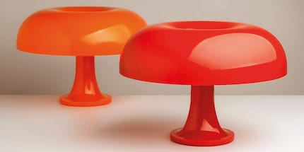 The plastic Nessino lamp is considered an international icon of modern design.
