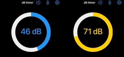 Unterschiedliche Lautstärke in der Raummitte und an der Wand bei einer Raummode.