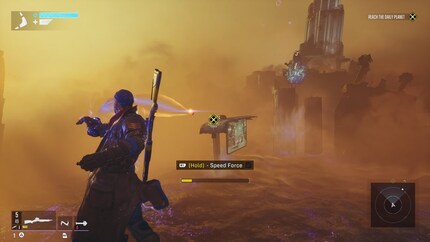 Captain Boomerang teleports around with his boomerang.